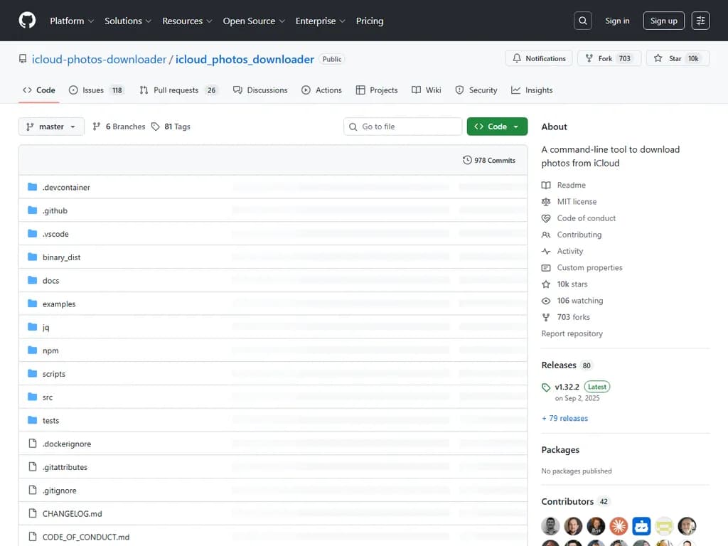 iCloud フォト・ダウンローダー