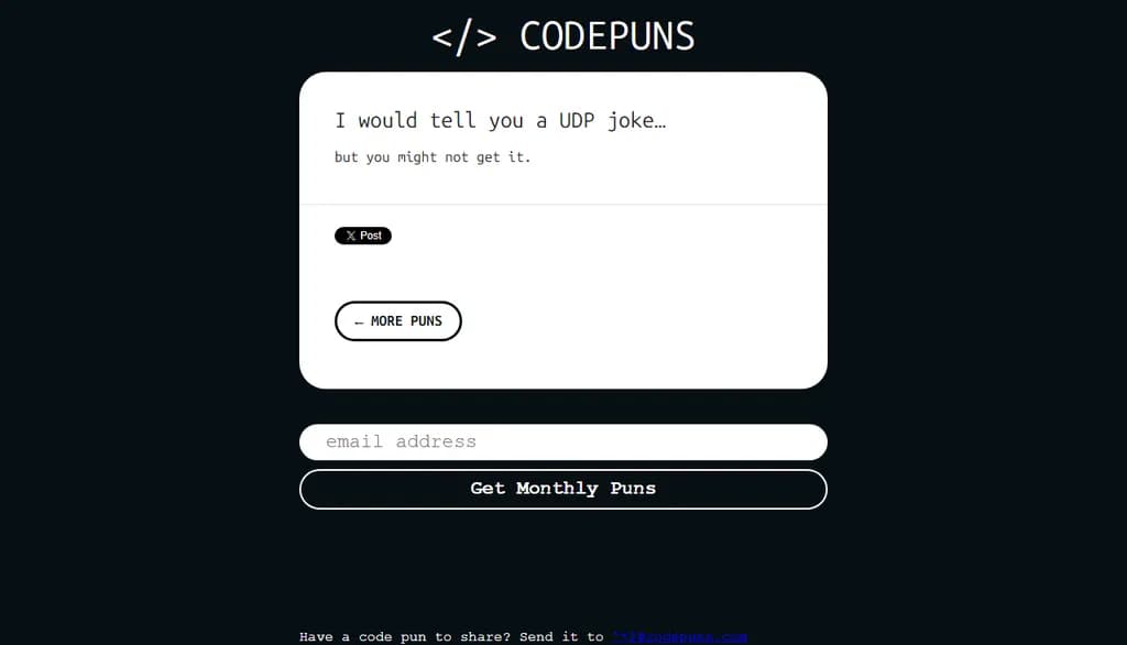 UDPに関するジョークをお話ししようとしていたところです…