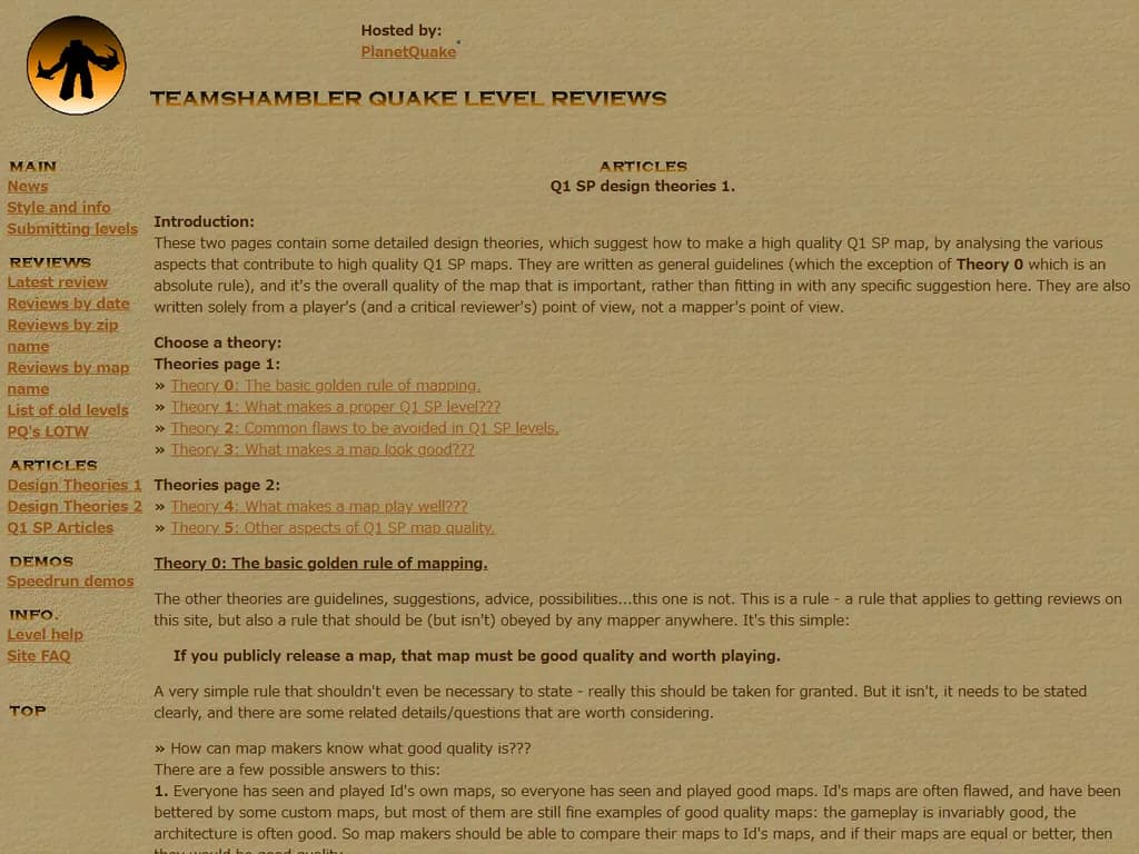 **Quake 1 シングルプレイヤーマップ設計理論（2001）**
