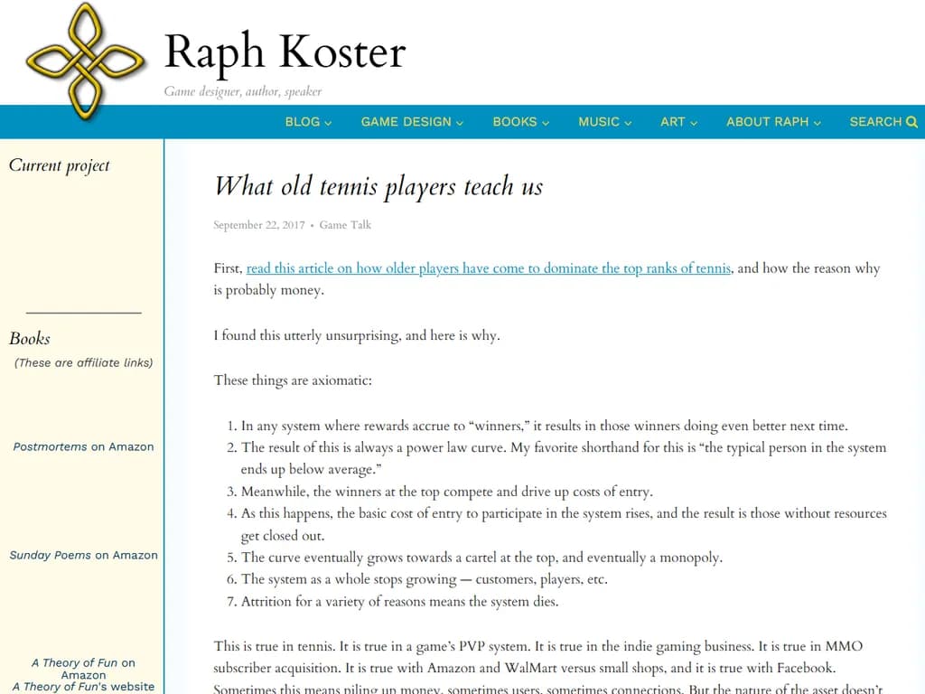 **「古きテニス選手が語ること 2017」**