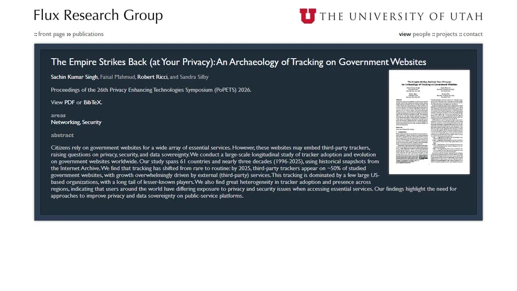 政府ウェブサイトにおけるトラッキングの考古学