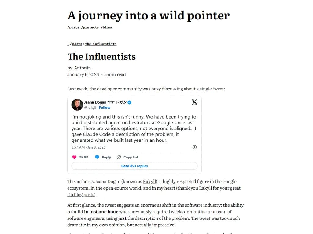 **インフルエンティスト：証拠のないAIブーム**