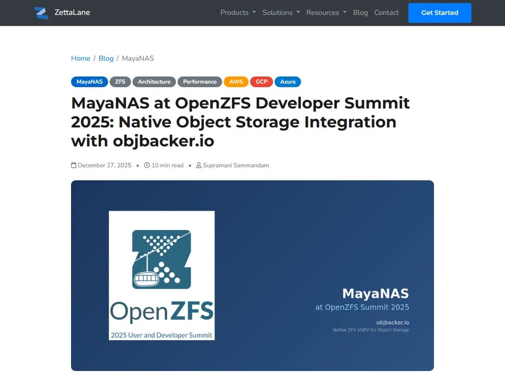 ネイティブ ZFS VDEV をオブジェクトストレージ向けに（OpenZFS Summit）