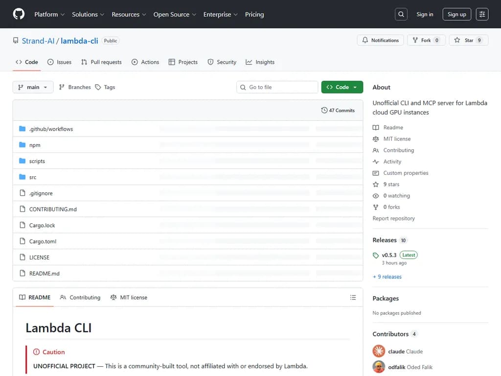 **Show HN：Lambda クラウド GPU インスタンスを管理するための高速 CLI と MCP サーバー**