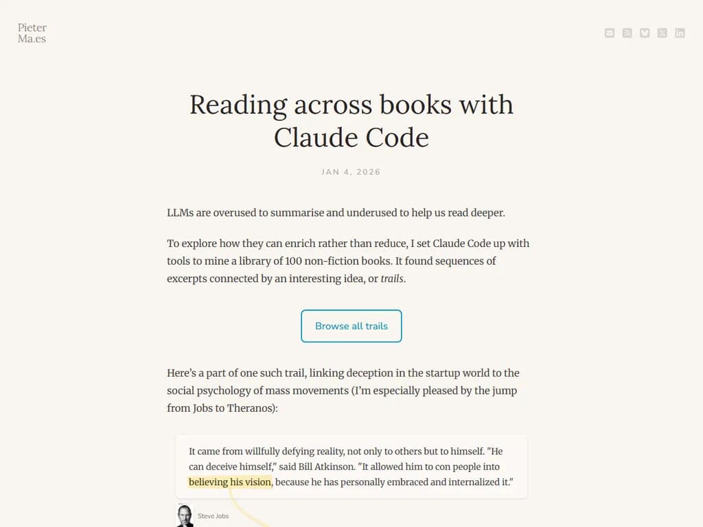 Claudeコードで書籍を横断的に読む

（「クロスリーディング」や「横断読み」を意味します。）