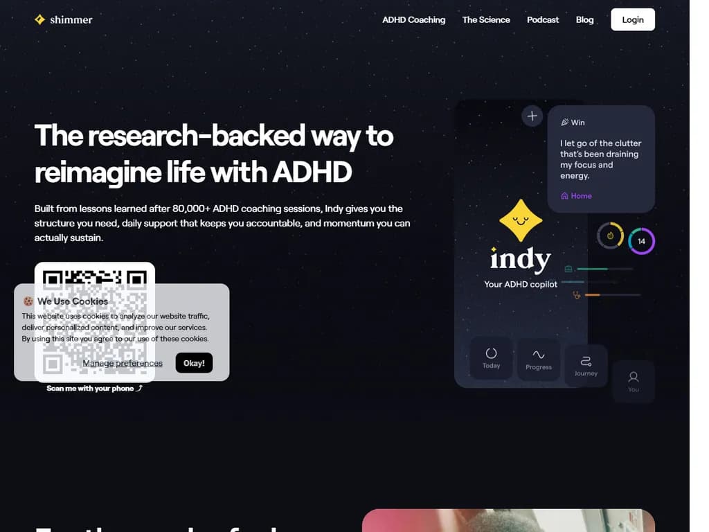 **Launch HN：Indy（YC S21）– ADHDの方へ設計されたサポートアプリ**