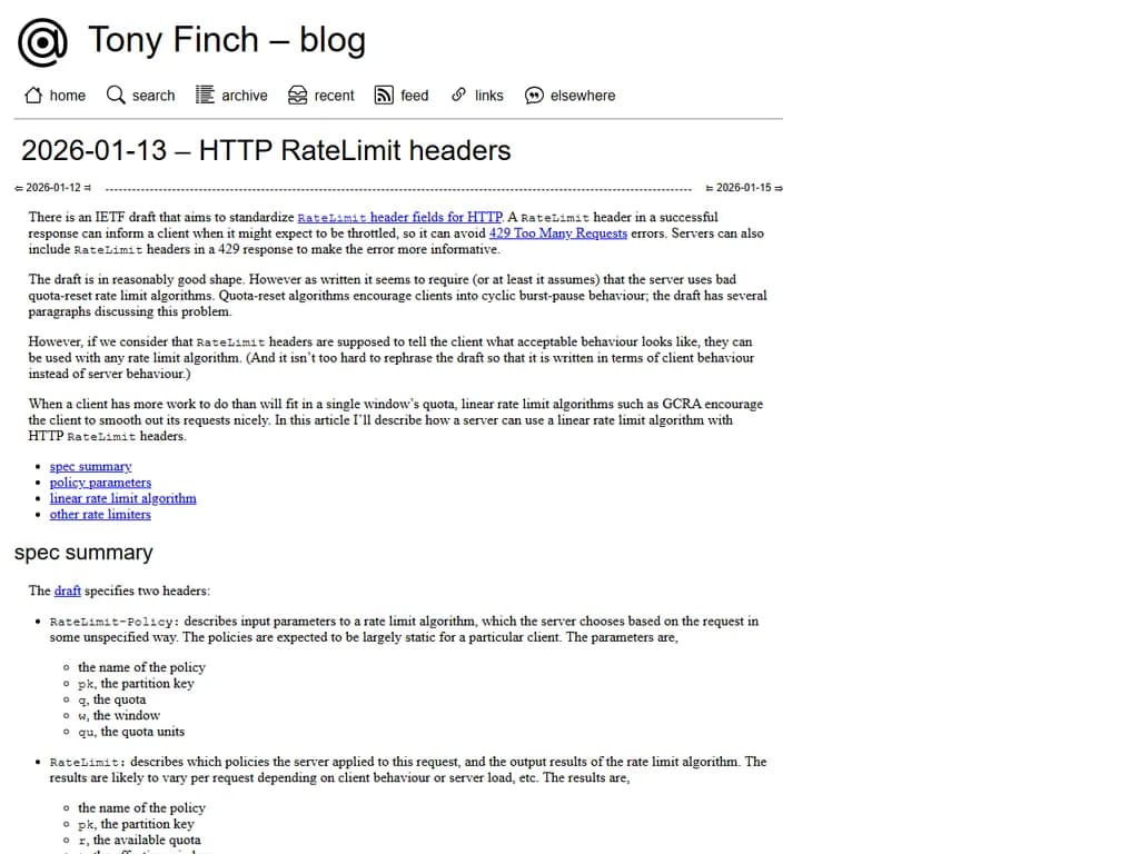 **HTTP レートリミットヘッダーセット**

| ヘッダー | 説明 |
|--------|-------------|
| **X‑RateLimit-Limit** | 現在の期間で許可される最大リクエスト数。 |
| **X‑RateLimit-Remaining** | リミットに達する前に残っているリクエスト数。 |
| **X‑RateLimit-Reset** | レートリミットウィンドウがリセットされる Unix タイムスタンプ（秒単位）。 |

*ヒント:* これらのヘッダーを利用してクライアント側でリクエスト頻度を監視・調整し、レート制限を課す API とスムーズに連携できるようにしましょう。