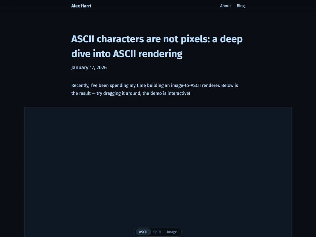 ASCII文字はピクセルではない：ASCIIレンダリングの深掘り解析