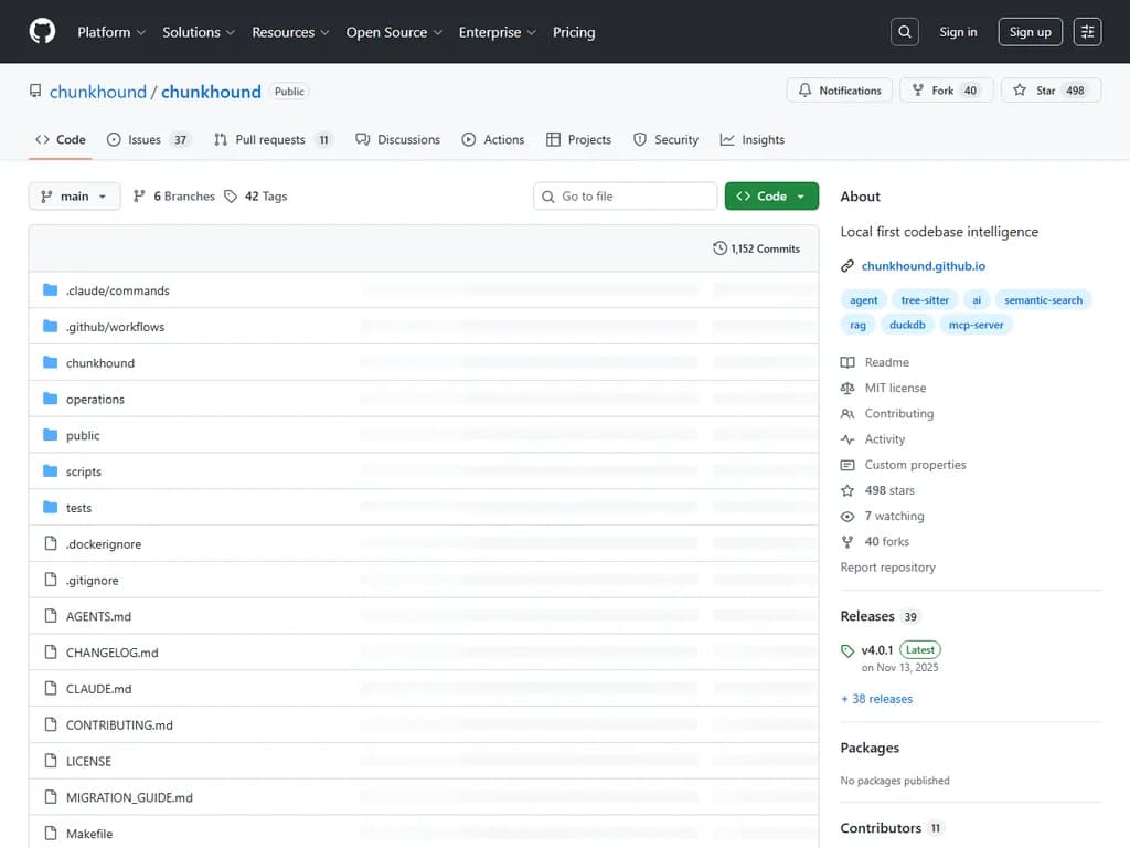 **Show HN: ChunkHound、ローカル優先型ツールで大規模コードベースを理解する**