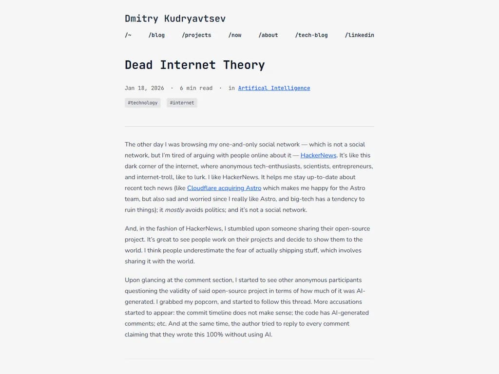 **死んだインターネット説**