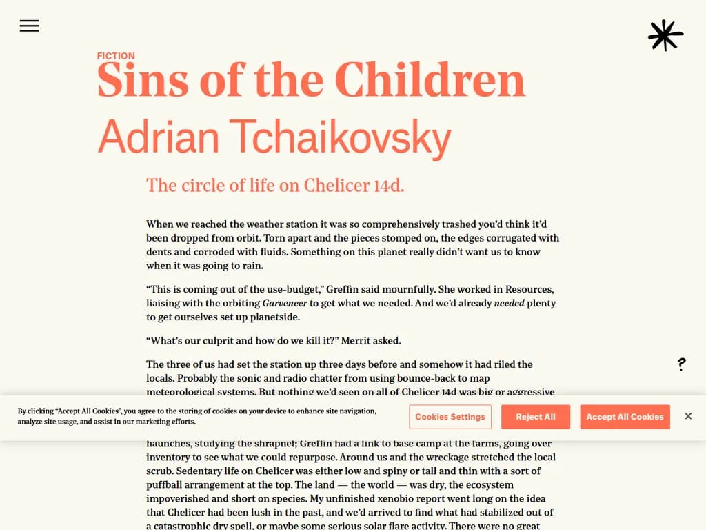 **「子供たちの罪」**（アドリアン・チャイコフスキー）