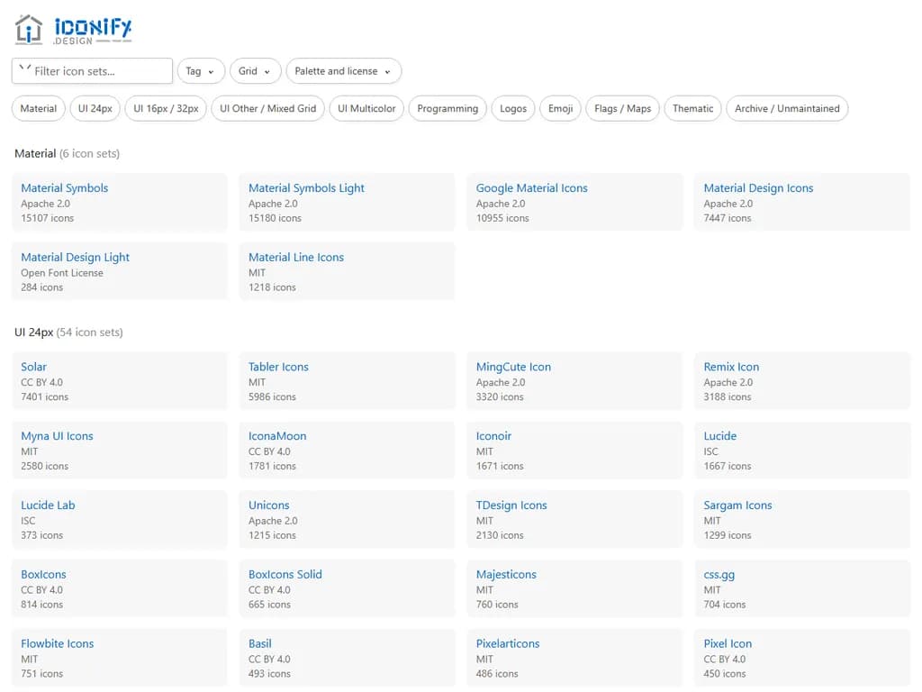 アイコンファイ：オープンソースアイコン集

--- 

*「Iconify」は英語名としてそのまま使用し、後ろに日本語で説明を添えました。*