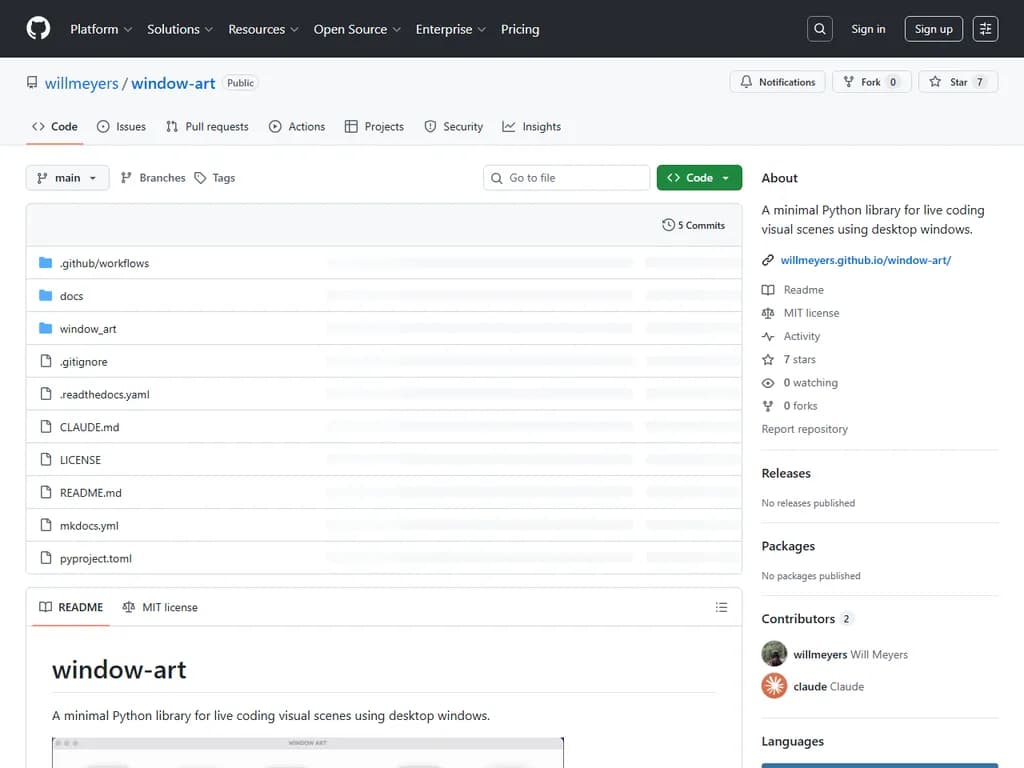 **Show HN：デスクトップウィンドウでアートを作るクリエイティブコーディングライブラリ**