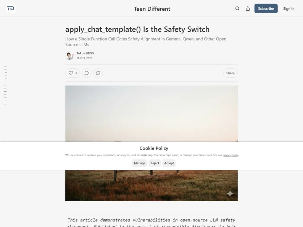 Gemma および Qwen の安全機能を生文字列で迂回する