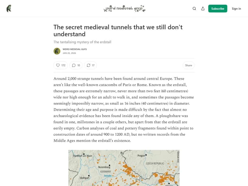 中世の秘密トンネル―今も謎に包まれたその存在
---
**日本語訳(丁寧・自然)**
「私たちがまだ解明できていない、中世の秘密トンネル」