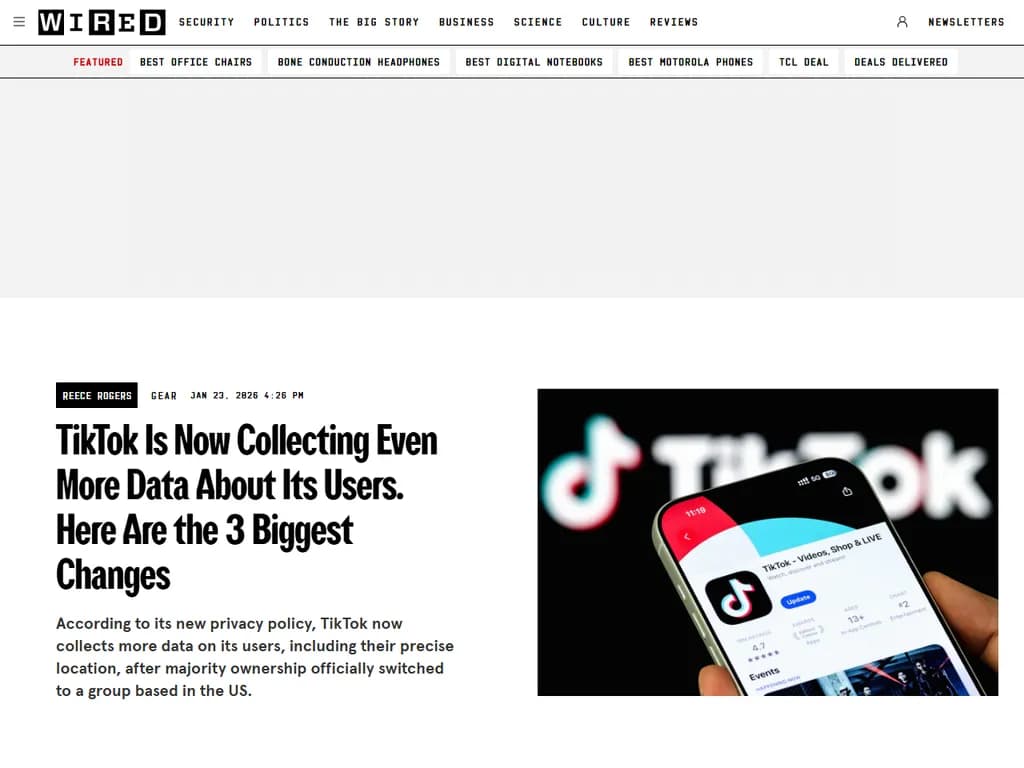 TikTokは現在、ユーザーに関するより多くのデータを収集しています。