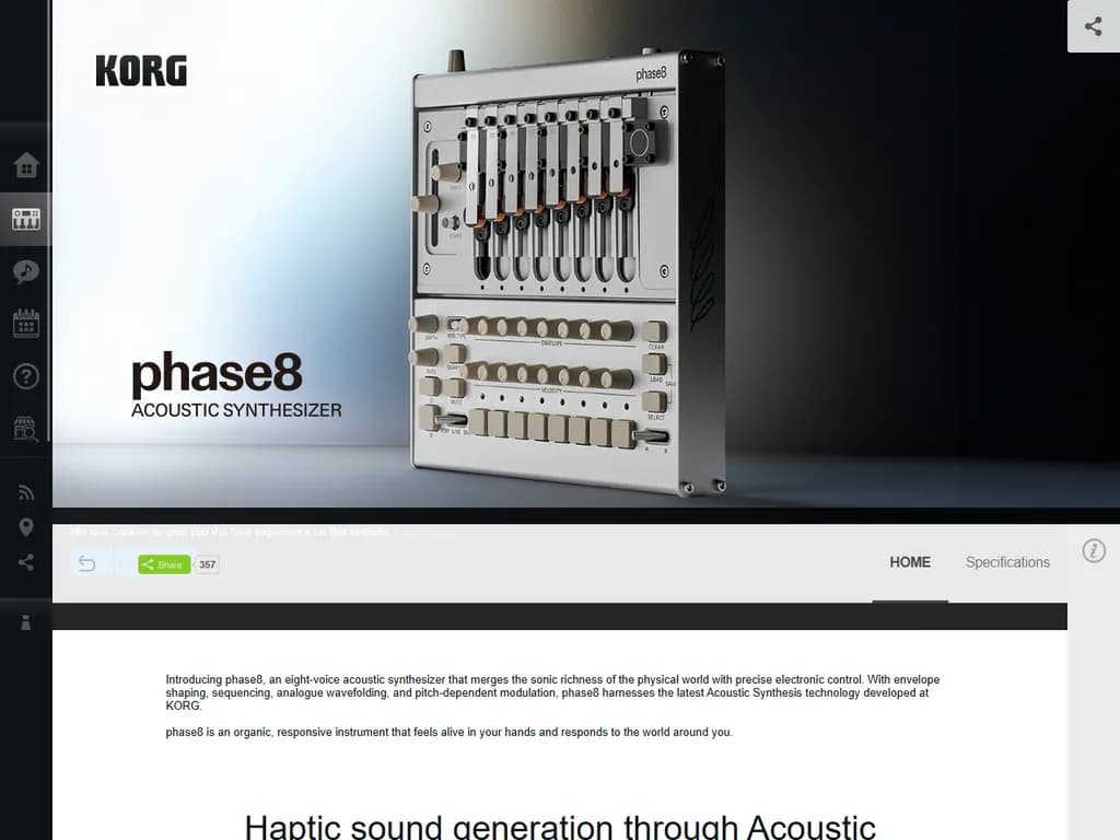 **KORG Phase8 – アコースティックシンセサイザー**