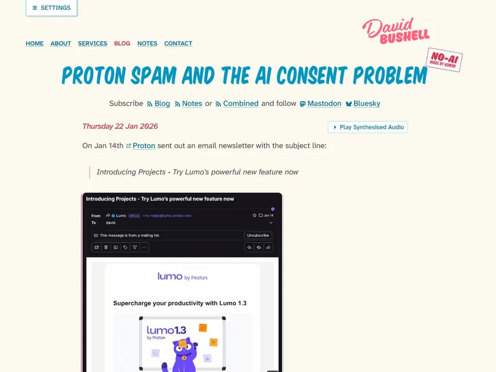 **プロトン・スパムとAI同意問題**