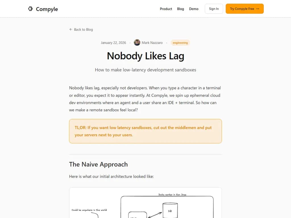 レイテンシは誰も好まない：低遅延開発サンドボックスの構築方法