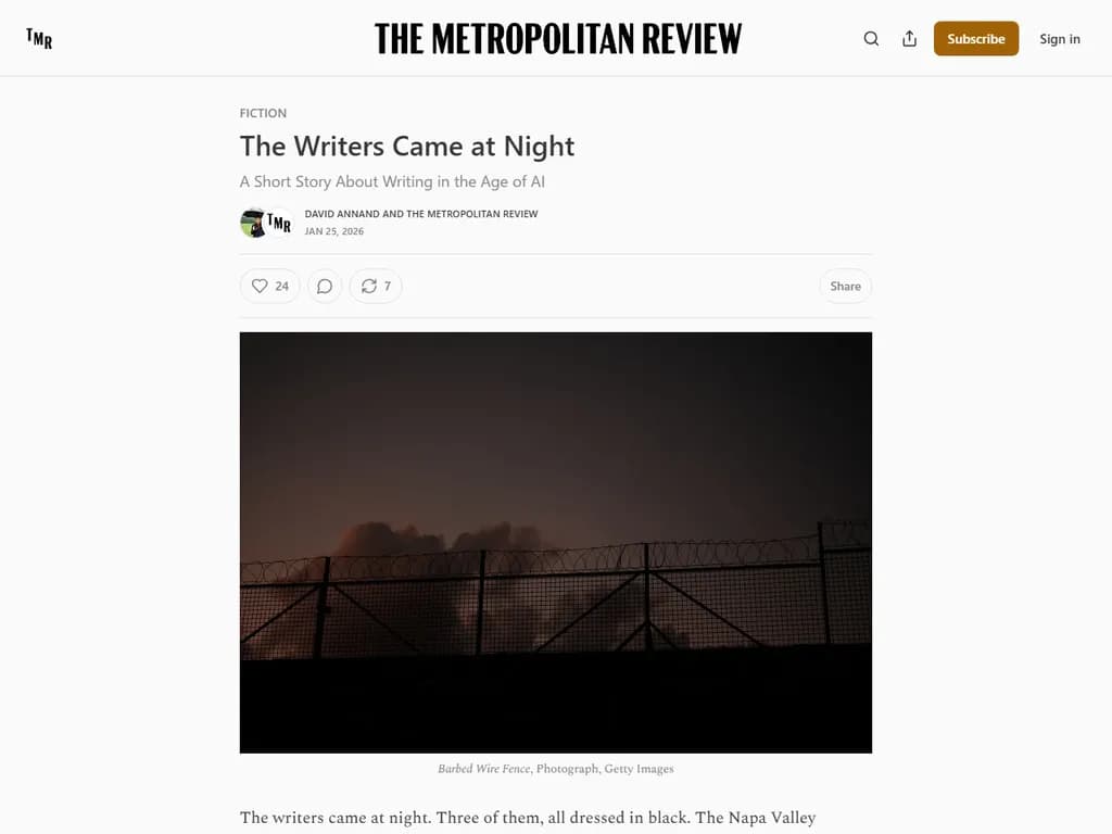 「作家たちが夜に現れた」