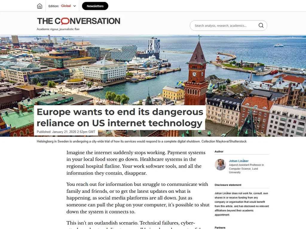 「欧州は米国のインターネット技術への危険な依存を終わらせたい」