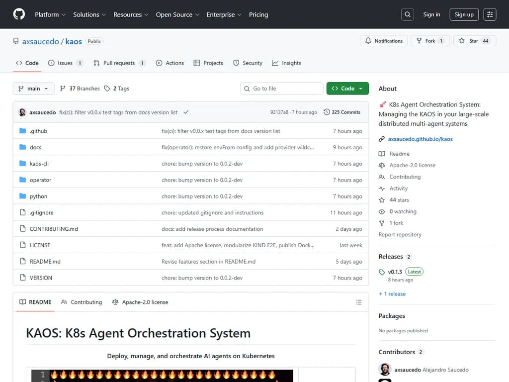 **KAOS – Kubernetes エージェント・オーケストレーション システム**