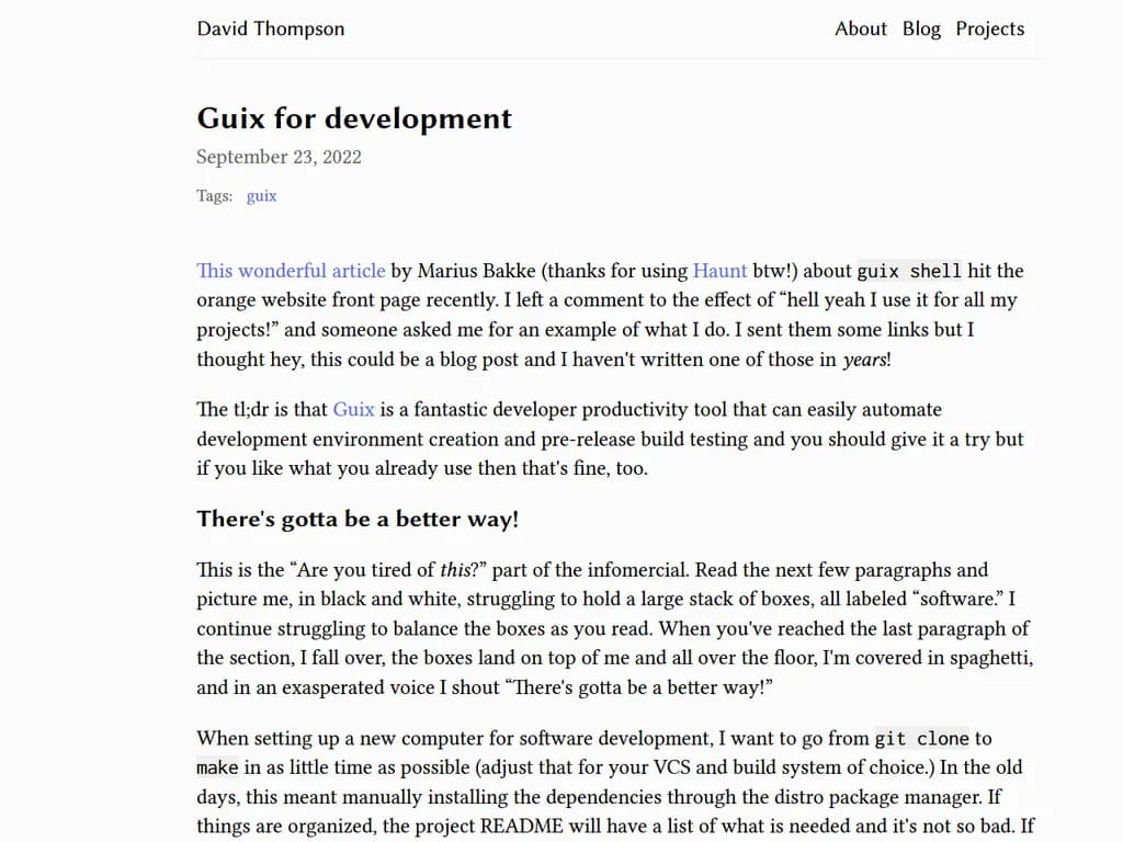 **Guix（開発用）**