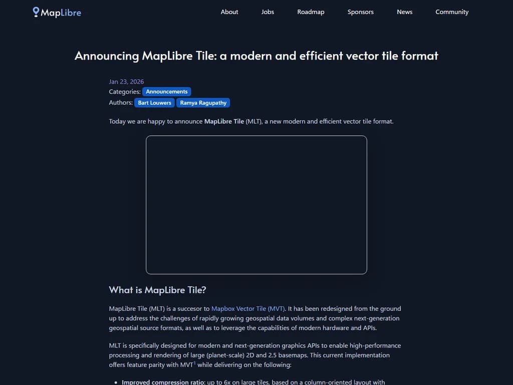 **MapLibre タイル：モダンで効率的なベクタータイル形式**