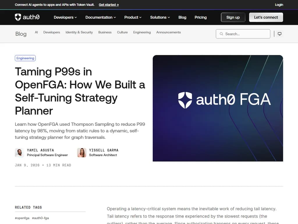 オープンFGAにおけるP99の抑制：自己調整戦略プランナーを構築した方法