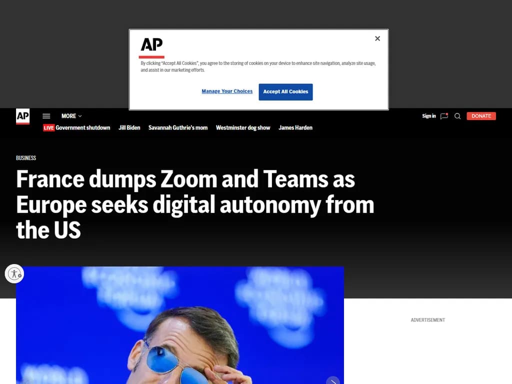 フランスは Zoom と Microsoft Teams の使用を中止し、欧州はアメリカ合衆国からのデジタル自律性を追求しています。