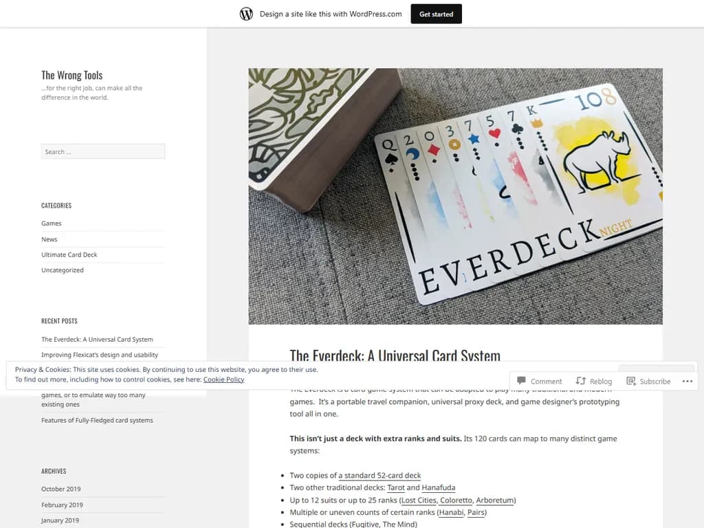 **エバーデッキ：ユニバーサルカードシステム（2019）**