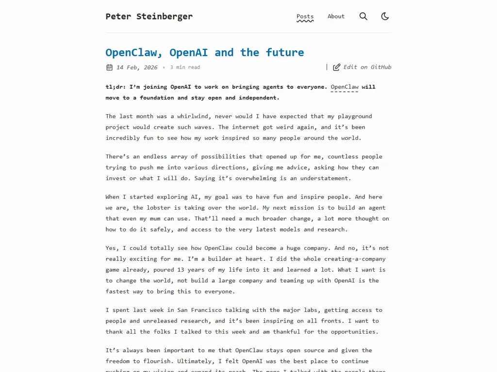 OpenAI に入社いたします。