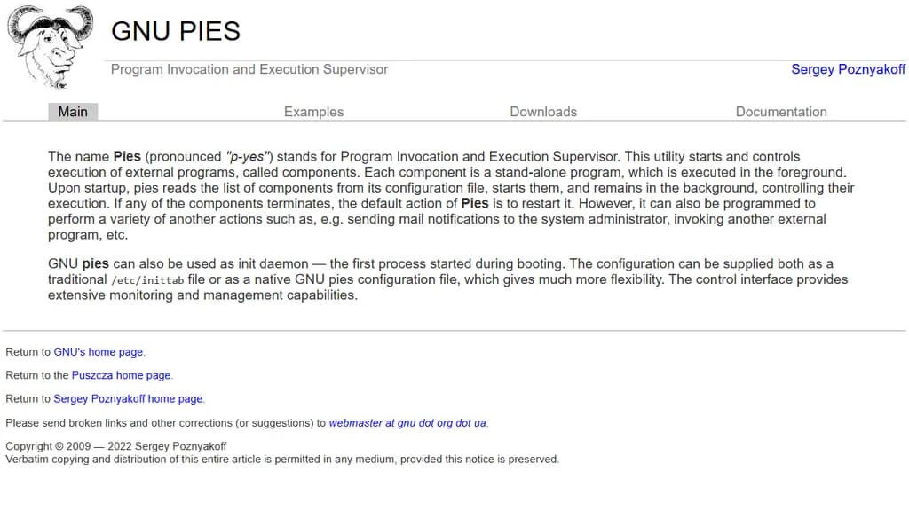 **GNU Pies ― プログラム起動と実行監視**