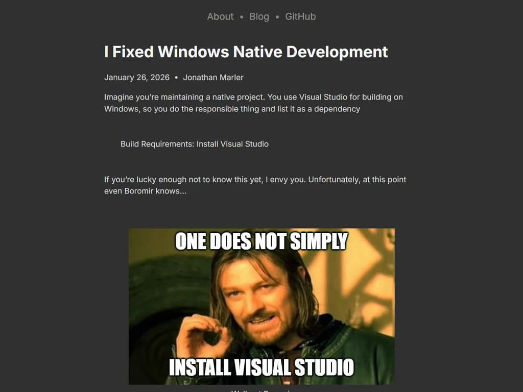 Windows ネイティブ開発を修正しました。