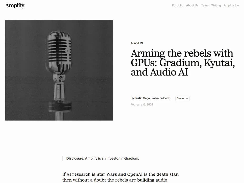 オーディオは、小規模ラボが勝ちつつある唯一の分野です。