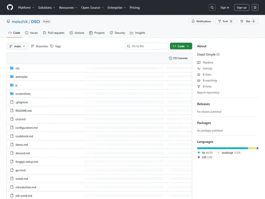 **Show HN：DSCI ― デッド・シンプル CI**