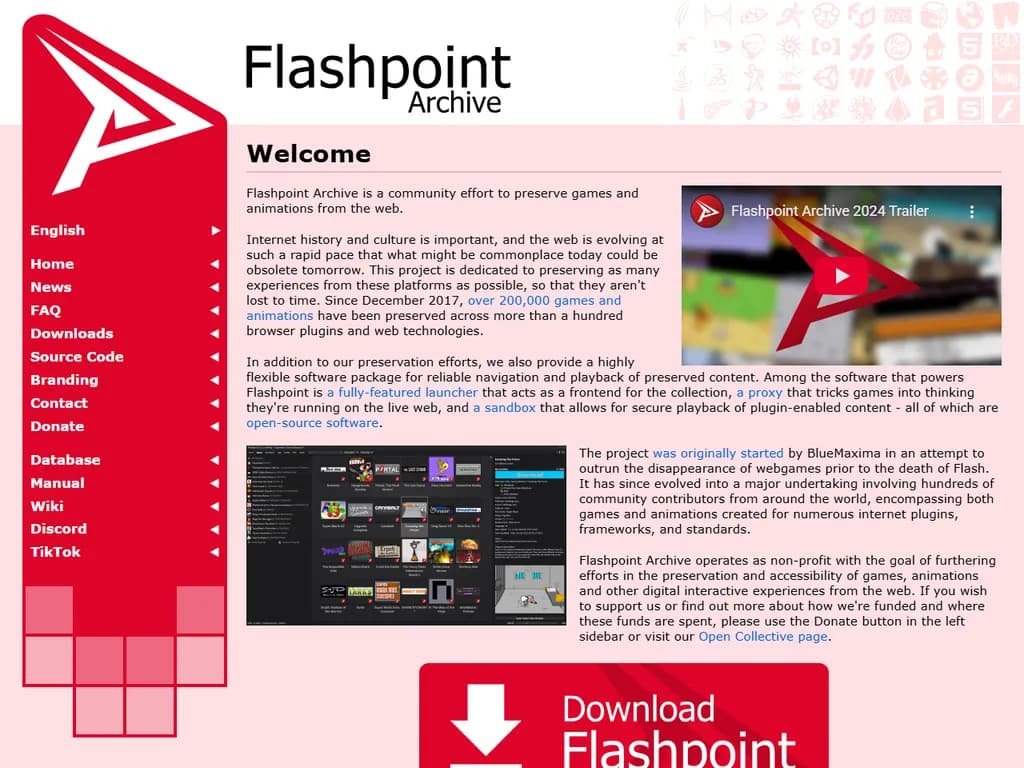 フラッシュポイント・アーカイブ ― 20万以上のウェブゲームとアニメーションを保存

（原題：Flashpoint Archive – Over 200,000 Web Games and Animations Preserved）