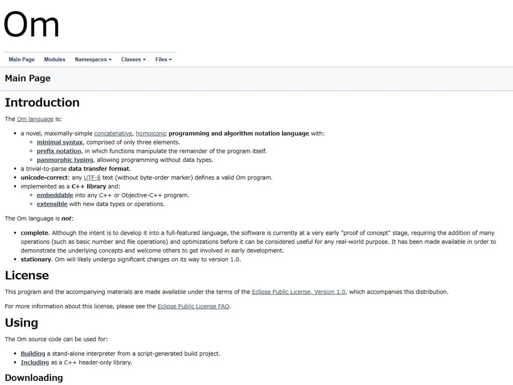 「オム プログラミング 言語」
