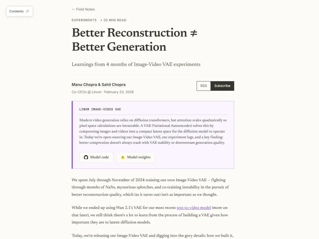 **画像・動画VAE実験で得られた4か月間の学び**