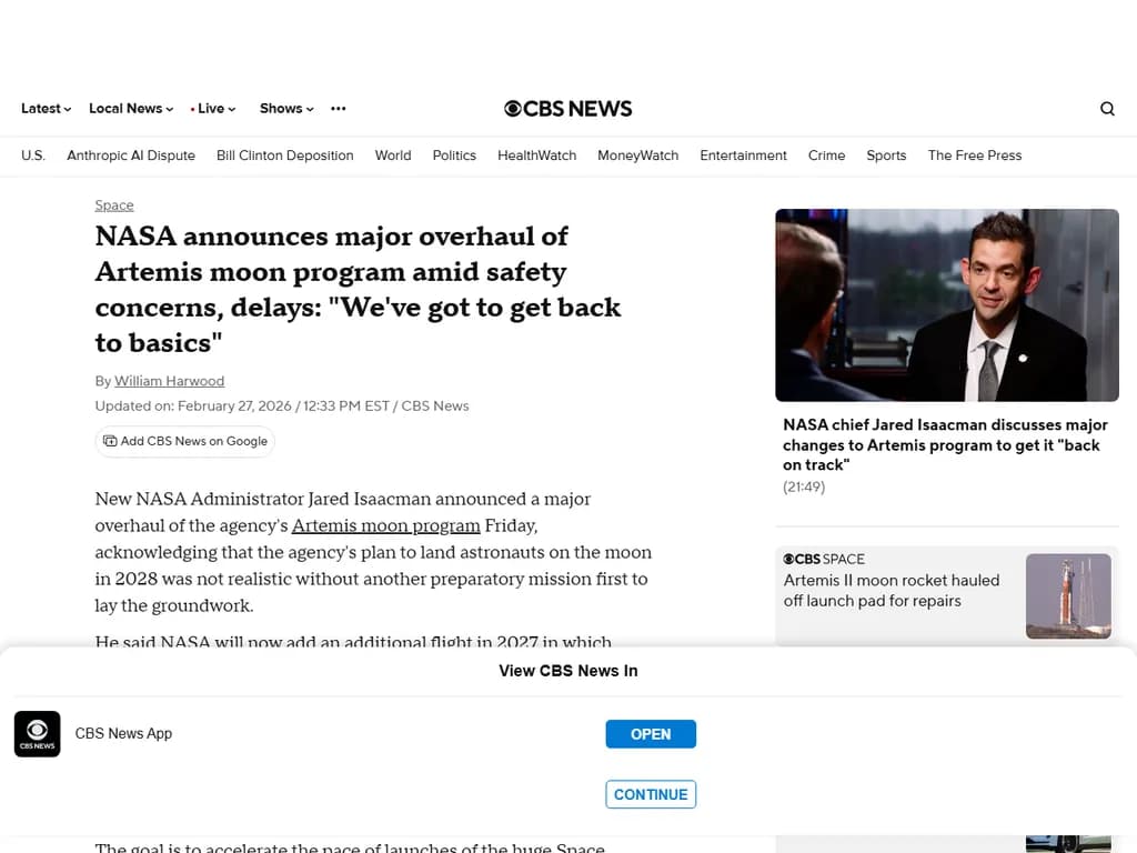 **NASA、アーテミス計画の全面的な見直しを発表：安全性への懸念と遅延が背景に**