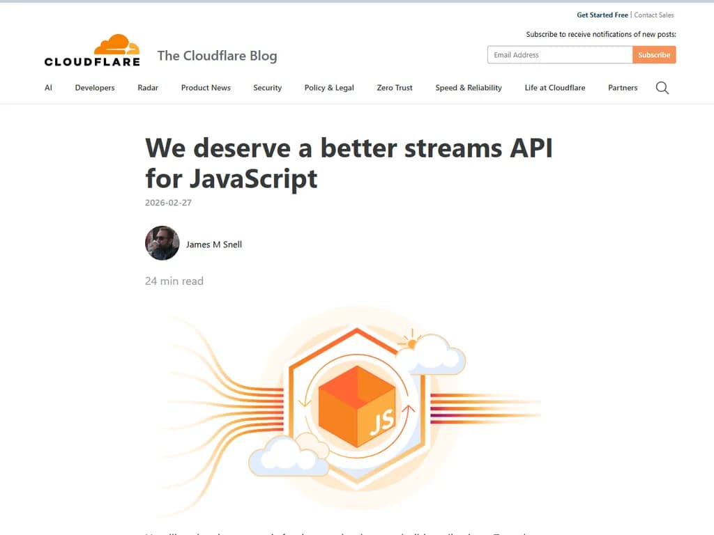 JavaScriptでより優れたストリームAPIを実装できる可能性があります。