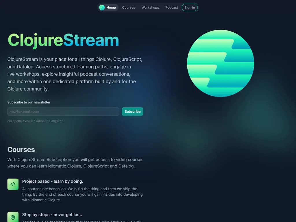 **Show HN：** 私はClojureでセルフホスト型コースプラットフォームを構築しました。