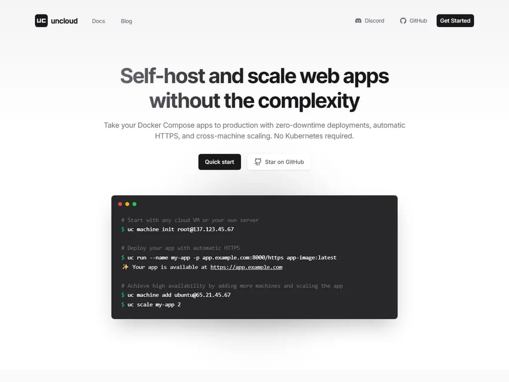 Uncloud - Tool for deploying containerised apps across servers without k8s