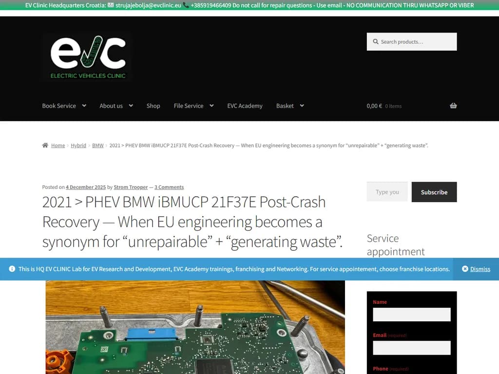 BMW PHEV: Safety fuse replacement is extremely expensive