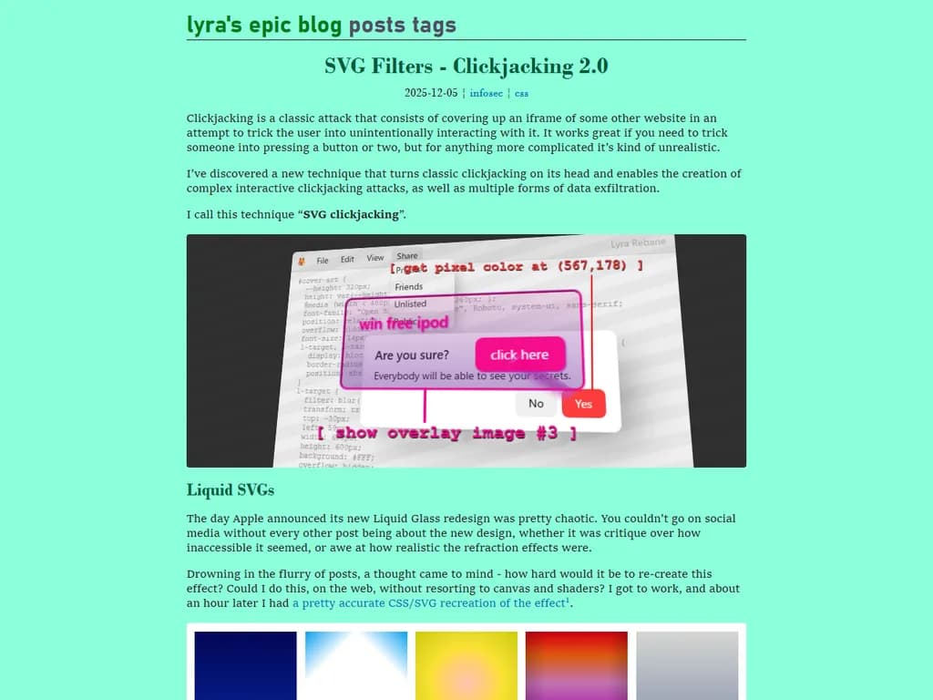 Trick users and bypass warnings – Modern SVG Clickjacking attacks