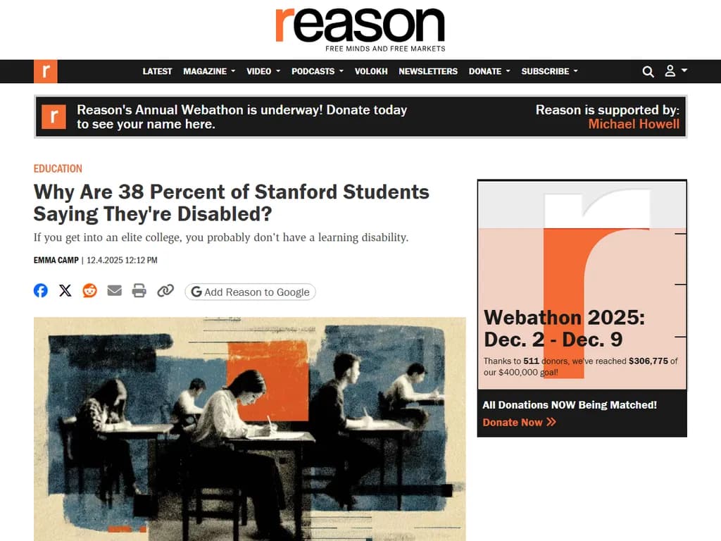 Why are 38 percent of Stanford students saying they're disabled?