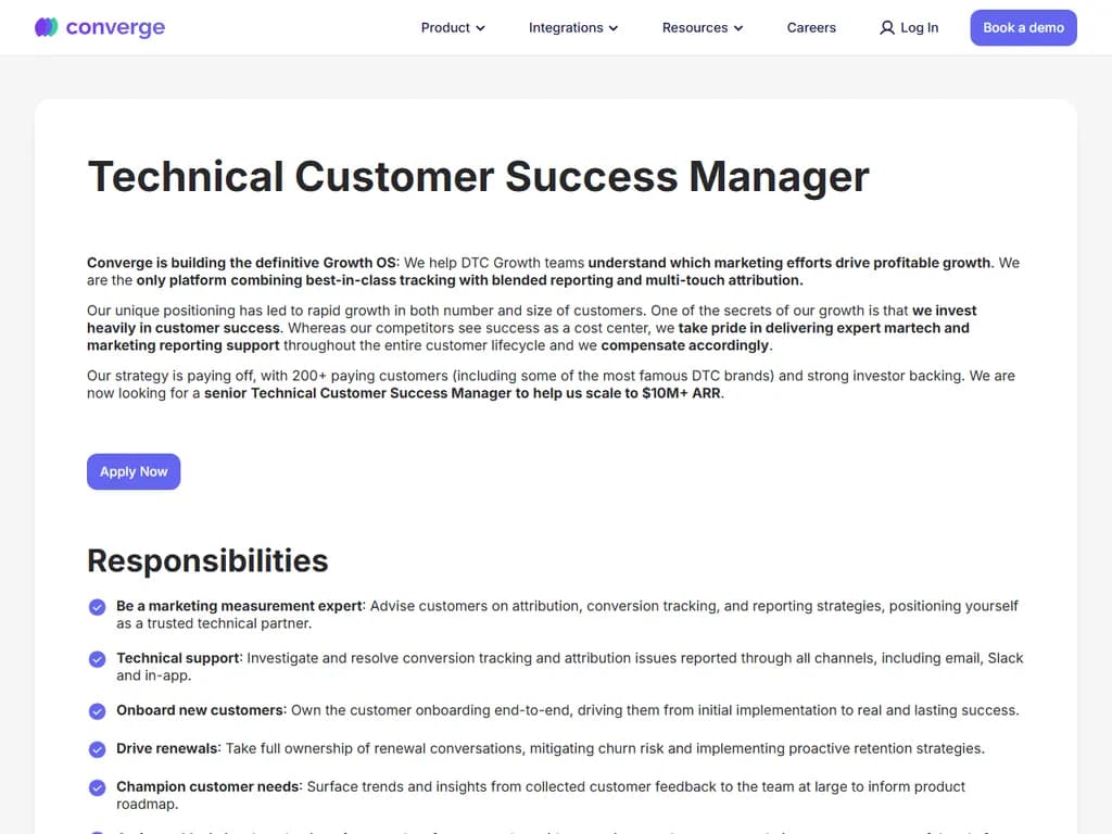 Converge (YC S23) is hiring a martech expert in NYC