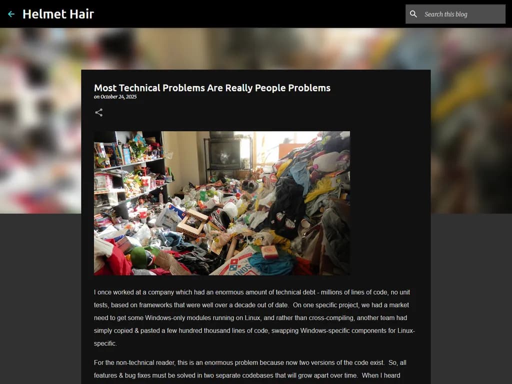 Most technical problems are people problems