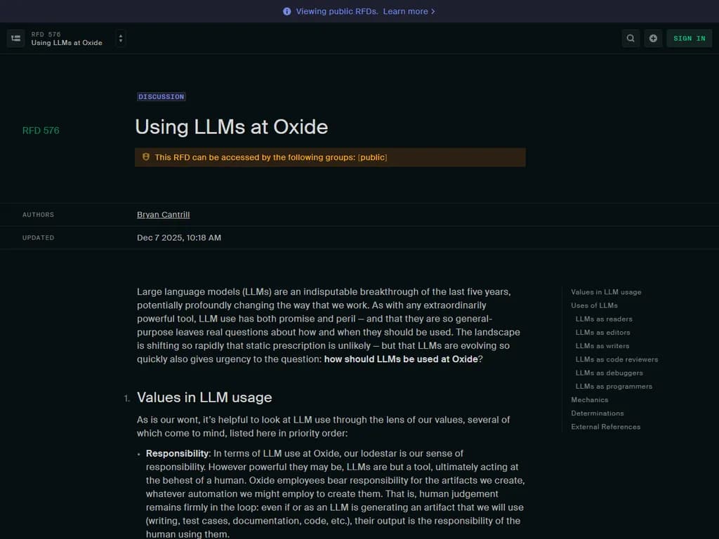 Using LLMs at Oxide