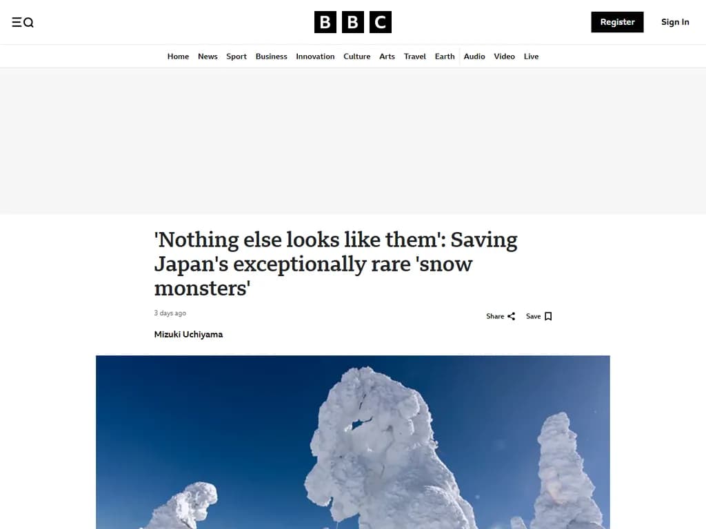 Saving Japan's exceptionally rare 'snow monsters'